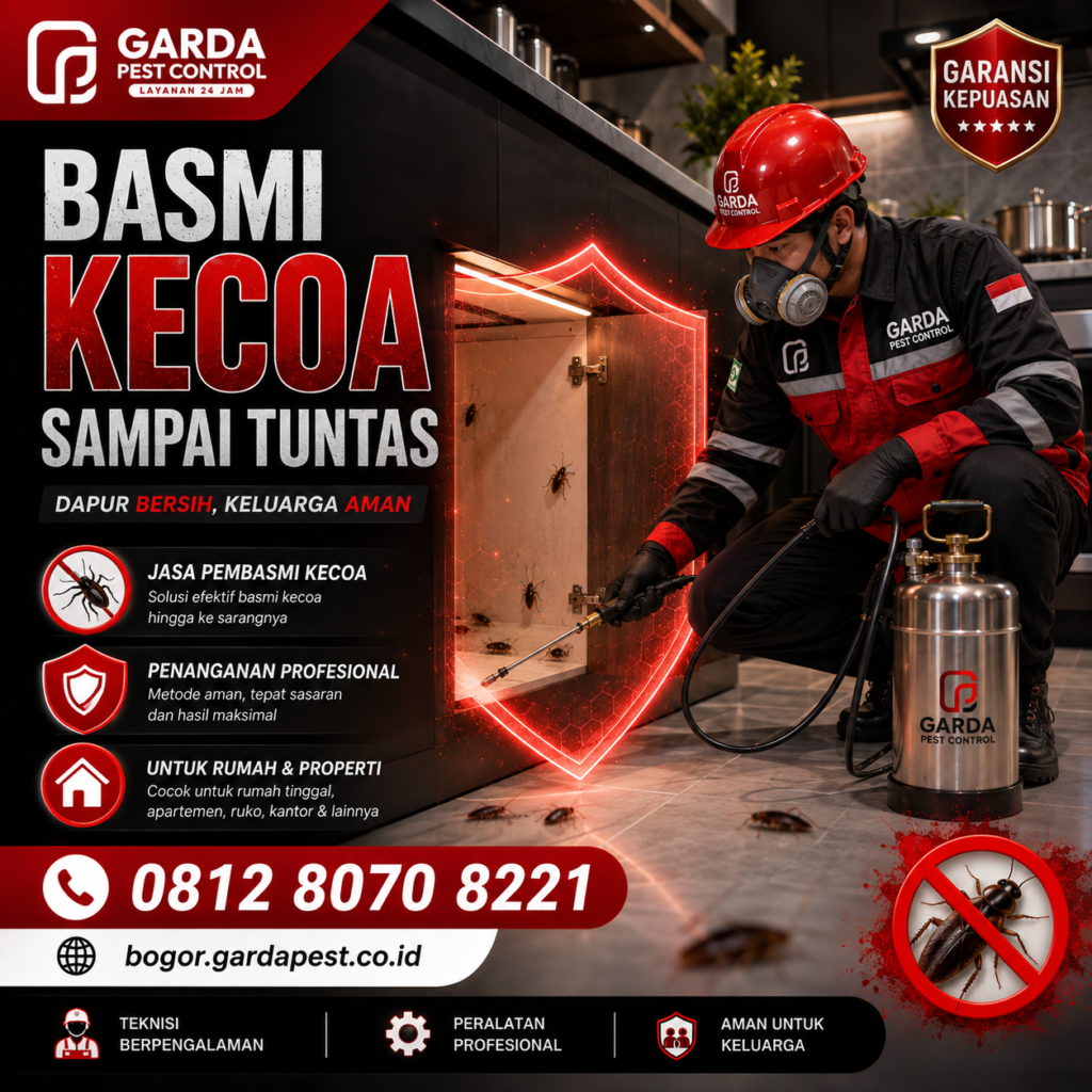 Pembasmi Kecoa Bogor Berpengalaman dengan Penanganan Profesional