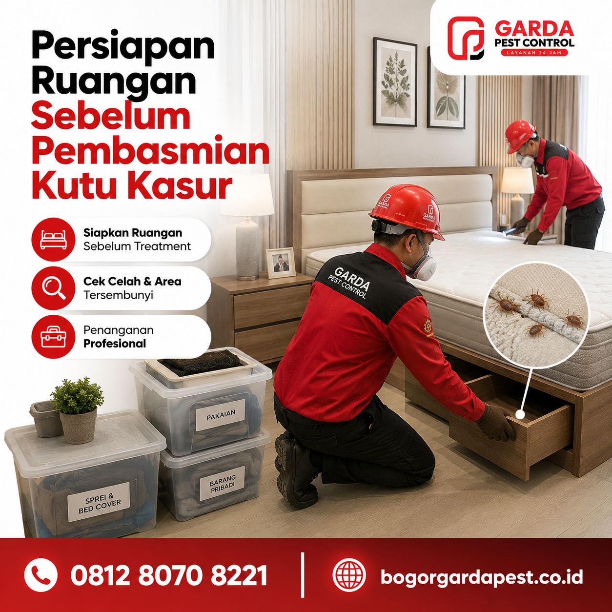 Persiapan Ruangan Sebelum Treatment Pembasmian Kutu Kasur Agar Bebas Gigitan