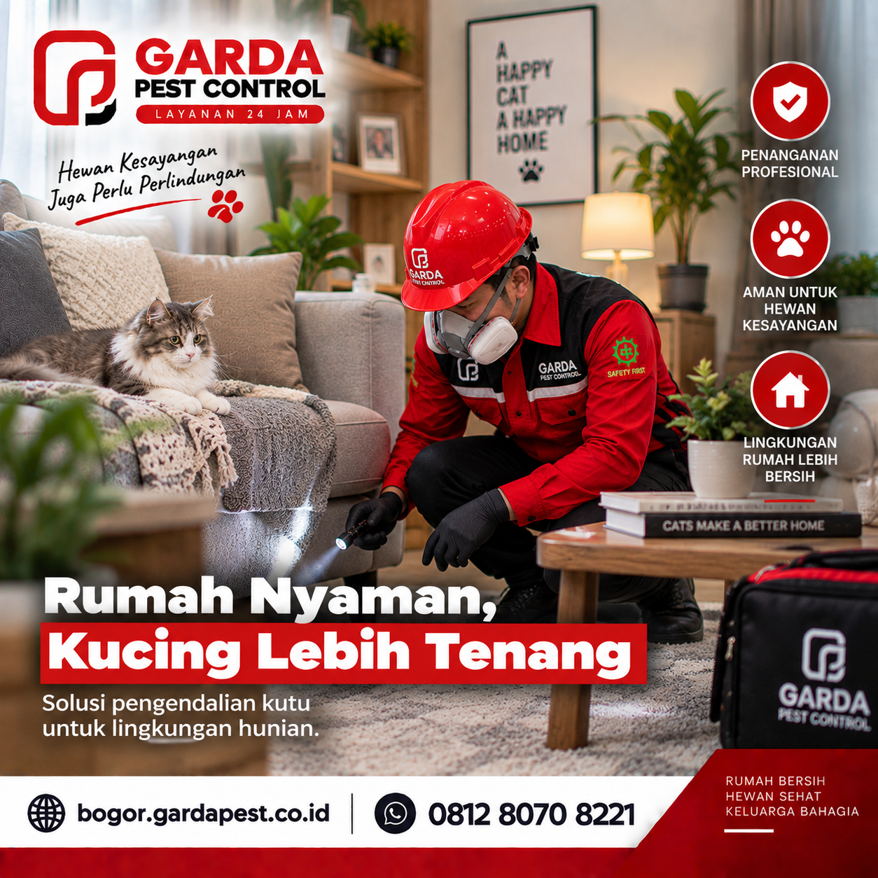 Jasa Basmi Kutu Kucing Bergaransi di Bogor
